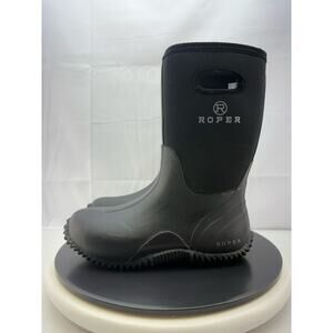 Roper Barnyard Neoprene Black Pull On Youth Boys Size 5 Outdoor Barn Boots